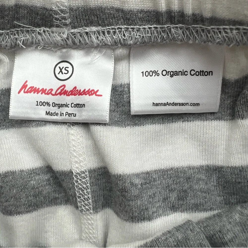 Hanna Andersson Adult Women’s Gray + White Striped Long John Pajama Set Size XS - Picture 5 of 6